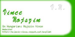 vince mojszin business card